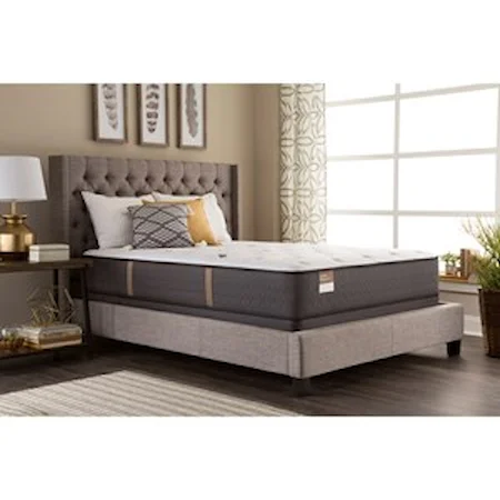 Queen 14 1/2" Firm Pocketed Coil Mattress and Low Profile SupportFlex™ Foundation